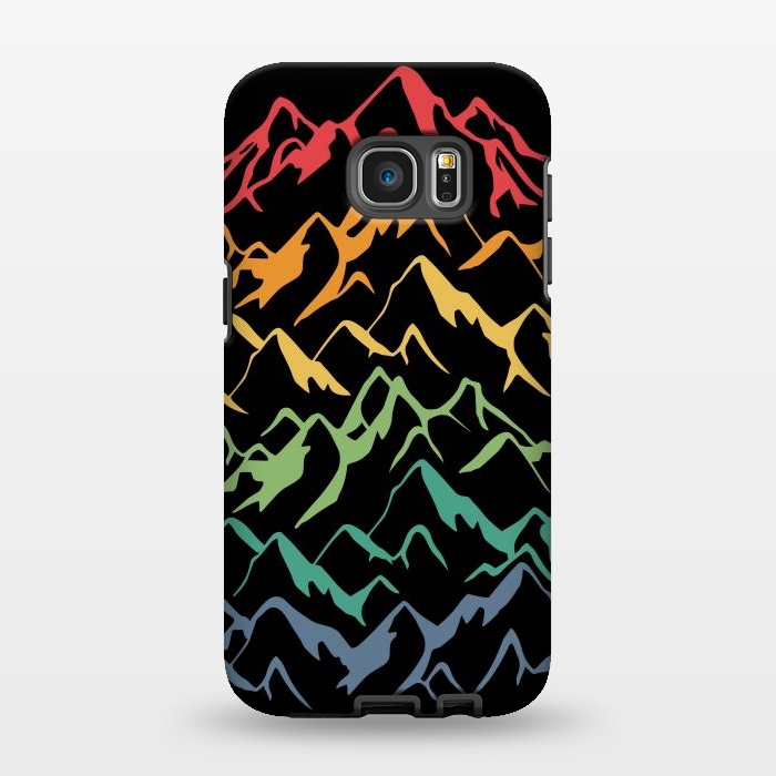 Galaxy S7 EDGE StrongFit Retro Mountains Lines by LM2Kone
