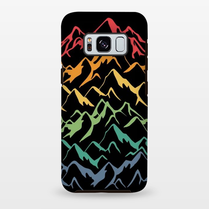 Galaxy S8 plus StrongFit Retro Mountains Lines by LM2Kone