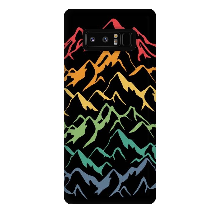 Galaxy Note 8 StrongFit Retro Mountains Lines by LM2Kone