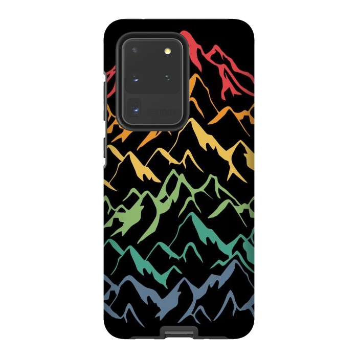 Galaxy S20 Ultra StrongFit Retro Mountains Lines by LM2Kone