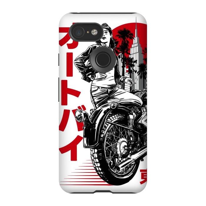 Pixel 3 StrongFit Urban Japanese Motorcycle by LM2Kone