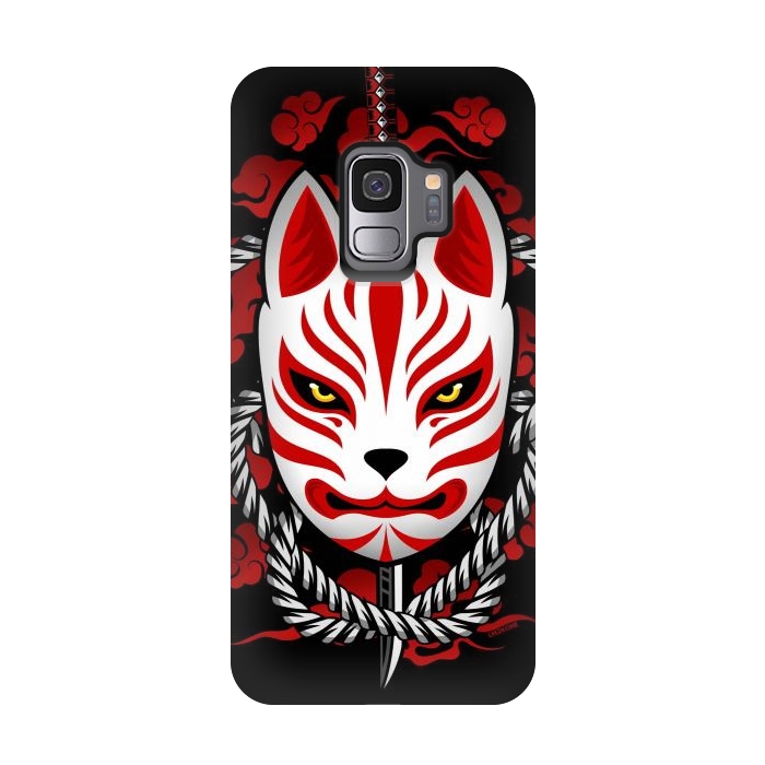 Galaxy S9 StrongFit Kitsune - Red Clouds by LM2Kone