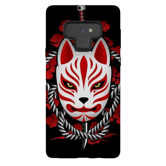 Galaxy Note 9 StrongFit Kitsune - Red Clouds by LM2Kone