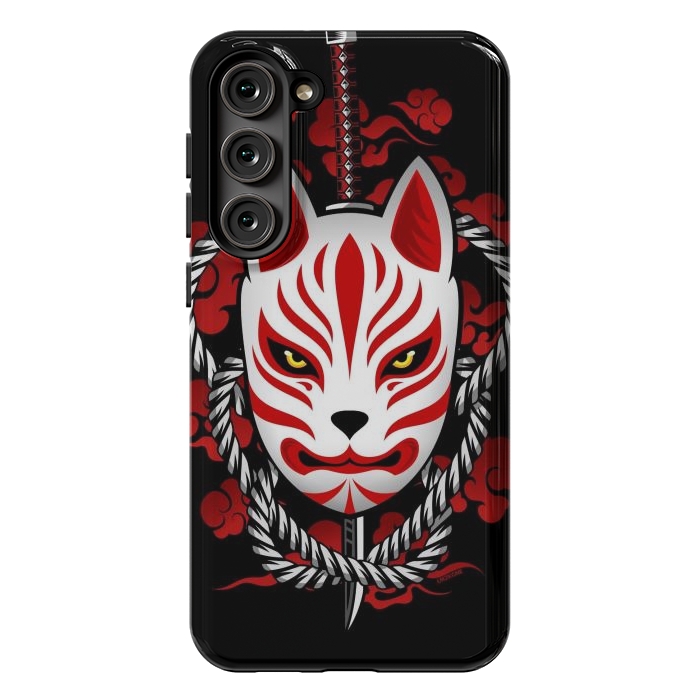 Galaxy S23 Plus StrongFit Kitsune - Red Clouds by LM2Kone