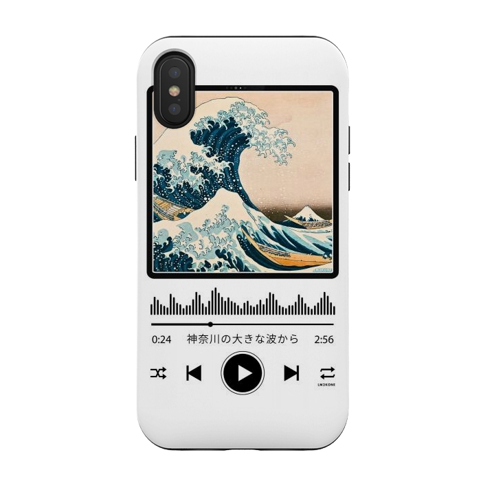 iPhone Xs / X StrongFit Soundtrack - Great Wave off Kanagawa by LM2Kone