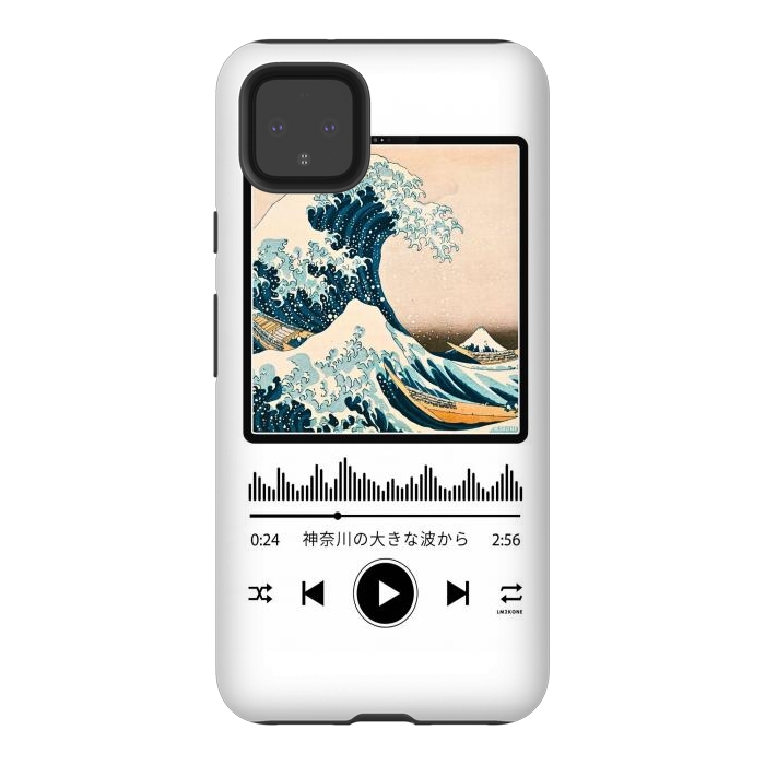 Pixel 4XL StrongFit Soundtrack - Great Wave off Kanagawa by LM2Kone