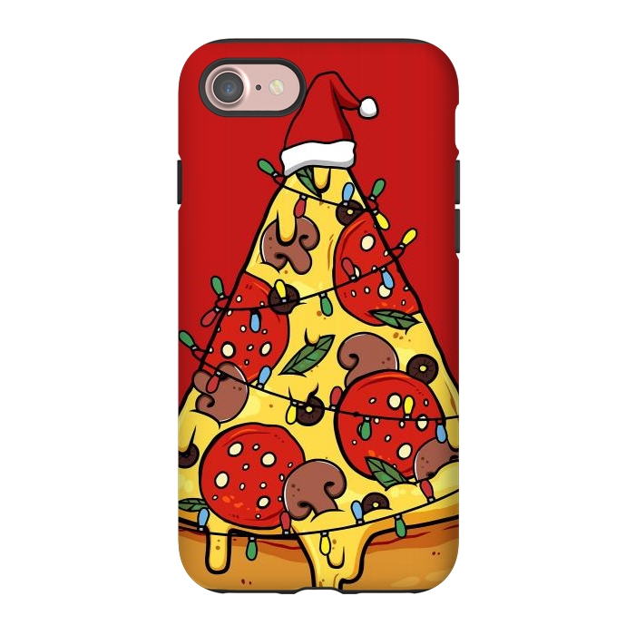 iPhone 7 StrongFit Merry Christmas Pizza by LM2Kone