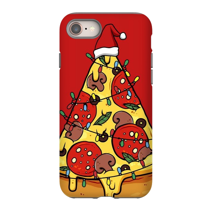 iPhone SE StrongFit Merry Christmas Pizza by LM2Kone