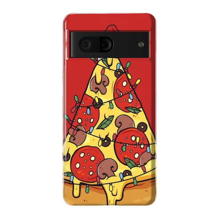 Pixel 7 StrongFit Merry Christmas Pizza by LM2Kone