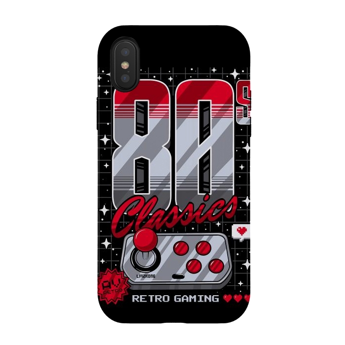 iPhone Xs / X StrongFit 80s Classics Retro Gaming by LM2Kone