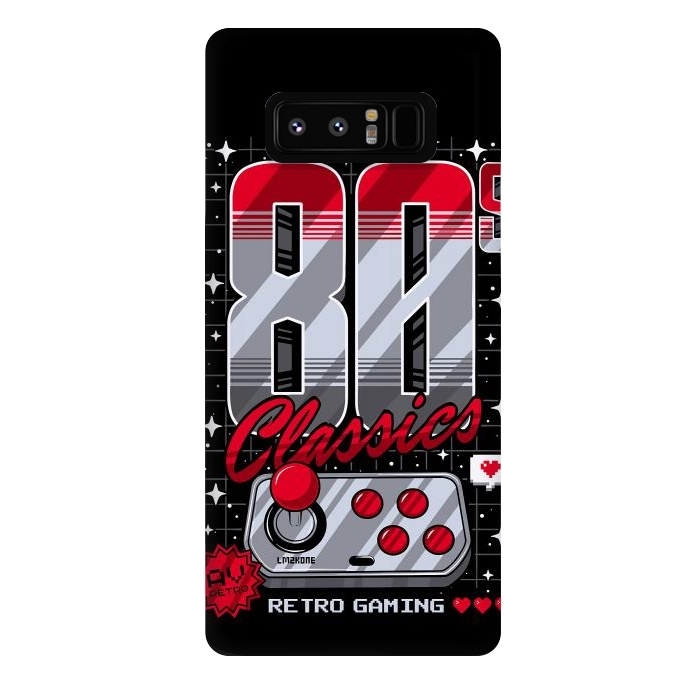 Galaxy Note 8 StrongFit 80s Classics Retro Gaming by LM2Kone