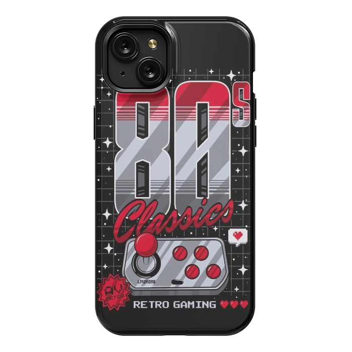 iPhone 15 Plus StrongFit 80s Classics Retro Gaming by LM2Kone