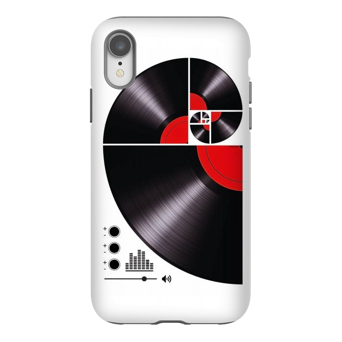 iPhone Xr StrongFit Fibonacci Spiral Vinyl by LM2Kone