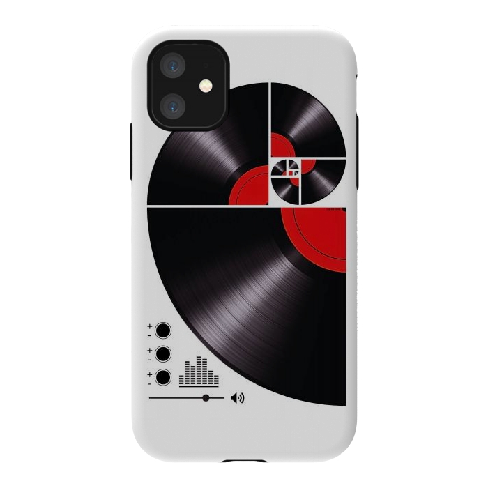 iPhone 11 StrongFit Fibonacci Spiral Vinyl by LM2Kone