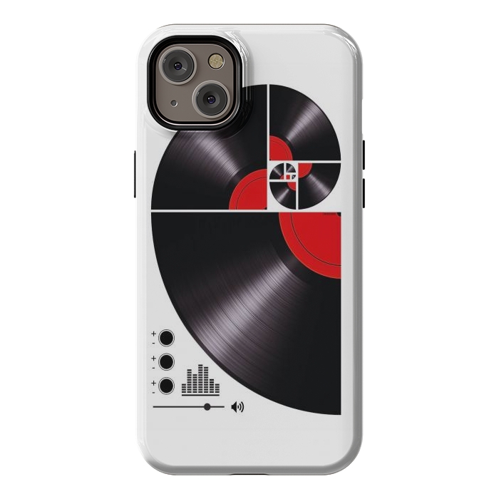 iPhone 14 Plus StrongFit Fibonacci Spiral Vinyl by LM2Kone