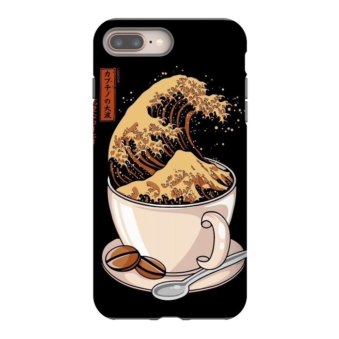 iPhone 7 plus StrongFit The Great Wave of Cappuccino by LM2Kone