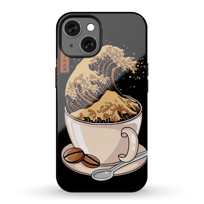 iPhone 13 StrongFit The Great Wave of Cappuccino by LM2Kone
