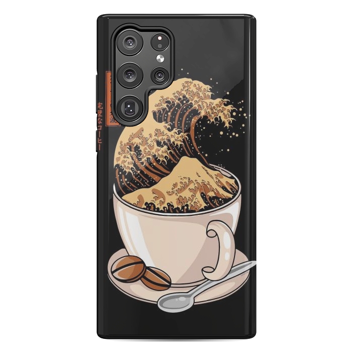 Galaxy S22 Ultra StrongFit The Great Wave of Cappuccino by LM2Kone