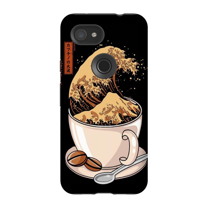 Pixel 3A StrongFit The Great Wave of Cappuccino by LM2Kone