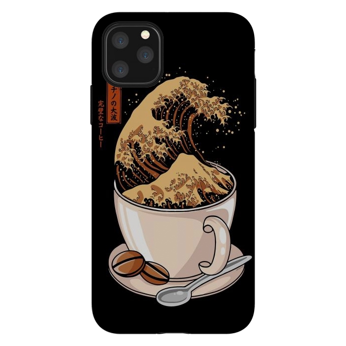 iPhone 11 Pro Max StrongFit The Great Wave of Cappuccino by LM2Kone