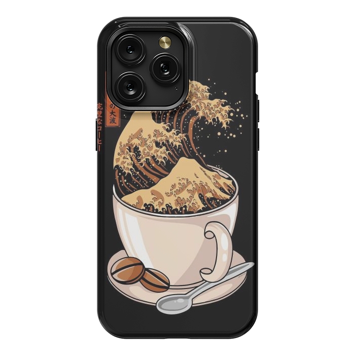 iPhone 15 Pro Max StrongFit The Great Wave of Cappuccino by LM2Kone