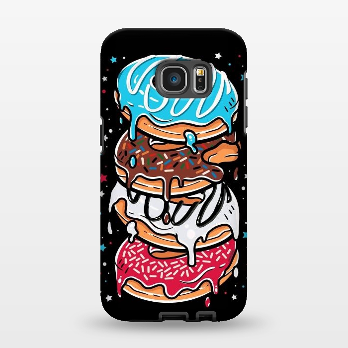 Galaxy S7 EDGE StrongFit Stack of Multi-colored Donuts by LM2Kone