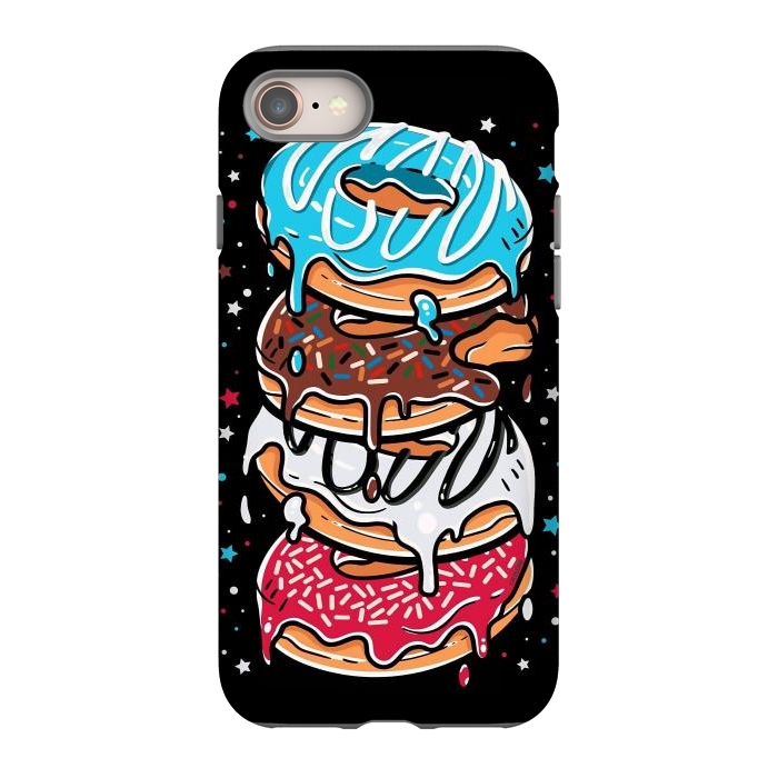 iPhone 8 StrongFit Stack of Multi-colored Donuts by LM2Kone