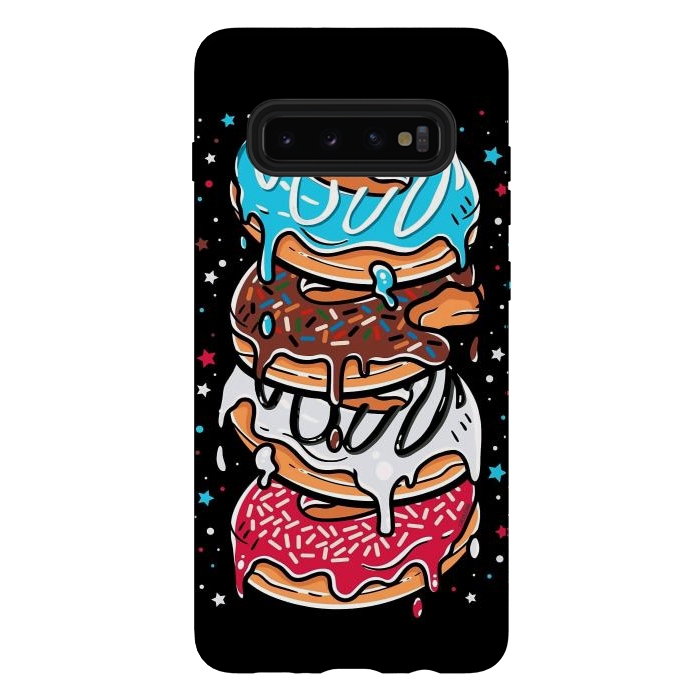 Galaxy S10 plus StrongFit Stack of Multi-colored Donuts by LM2Kone