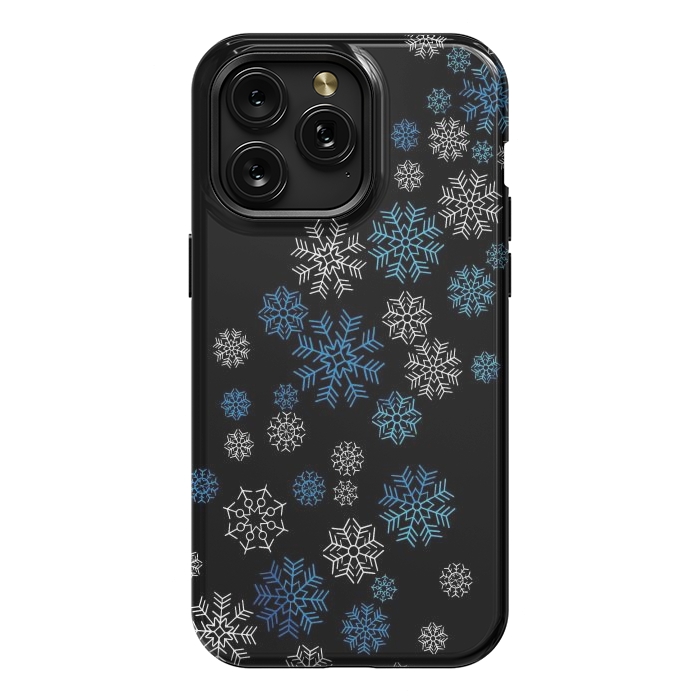 iPhone 15 Pro Max StrongFit Christmas Blue Snow Pattern by LM2Kone