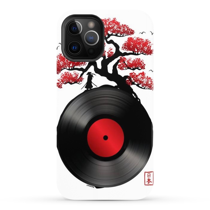 iPhone 12 Pro Max StrongFit Japanese Music Vinyl by LM2Kone