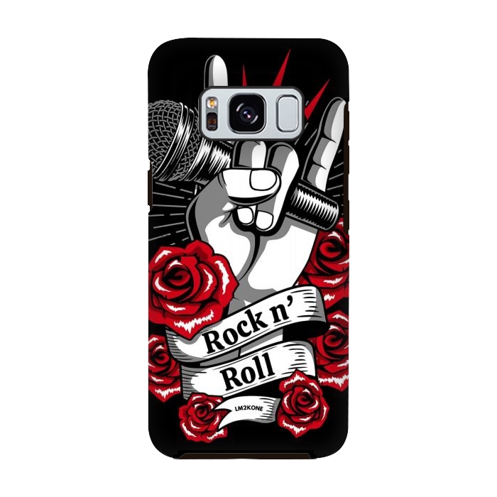 Galaxy S8 StrongFit Rock N Roll - Metal Roses by LM2Kone