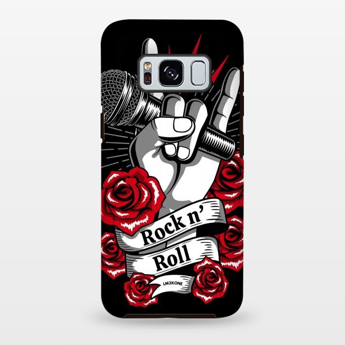Galaxy S8 plus StrongFit Rock N Roll - Metal Roses by LM2Kone