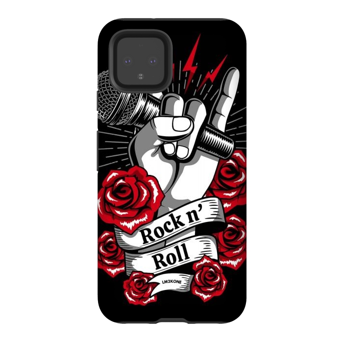 Pixel 4 StrongFit Rock N Roll - Metal Roses by LM2Kone