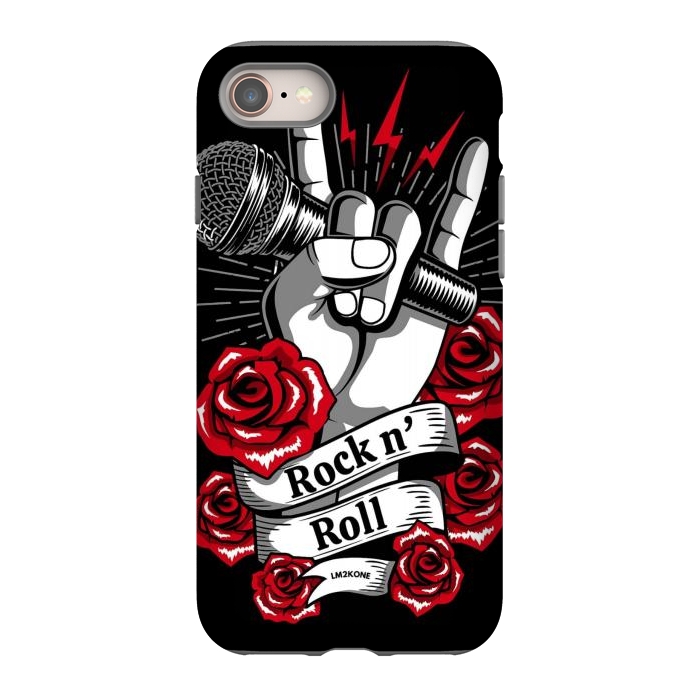 iPhone SE StrongFit Rock N Roll - Metal Roses by LM2Kone