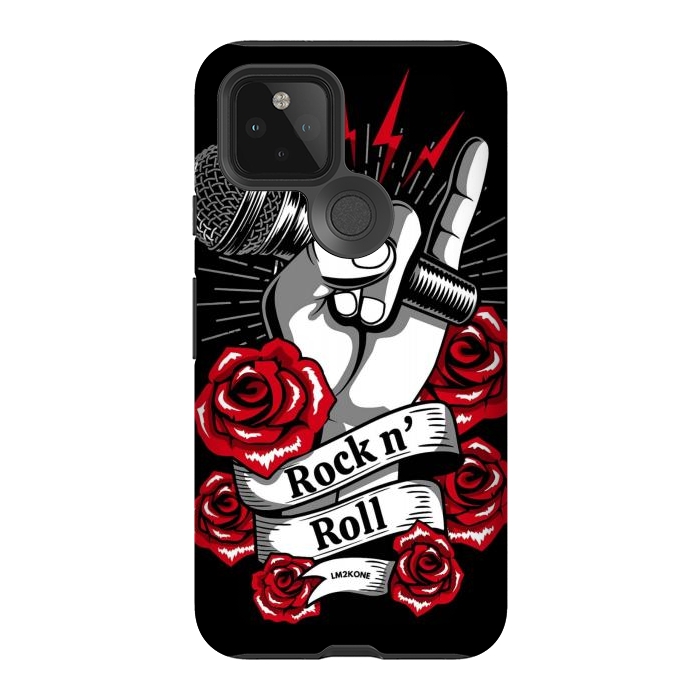 Pixel 5 StrongFit Rock N Roll - Metal Roses by LM2Kone
