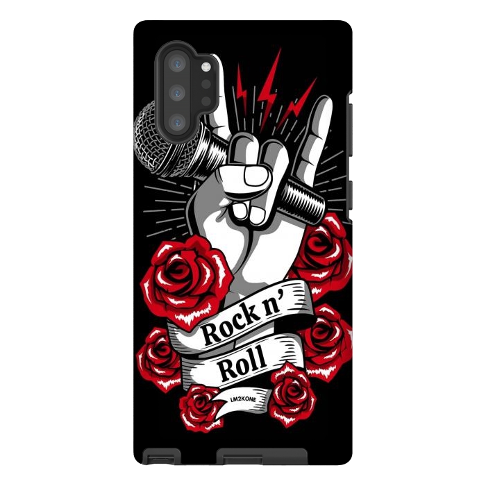 Galaxy Note 10 plus StrongFit Rock N Roll - Metal Roses by LM2Kone