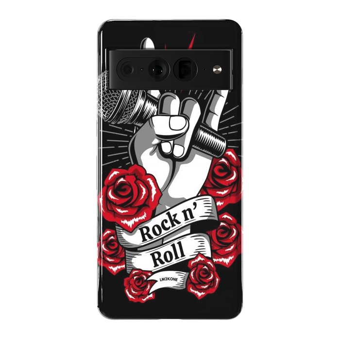 Pixel 7 Pro StrongFit Rock N Roll - Metal Roses by LM2Kone