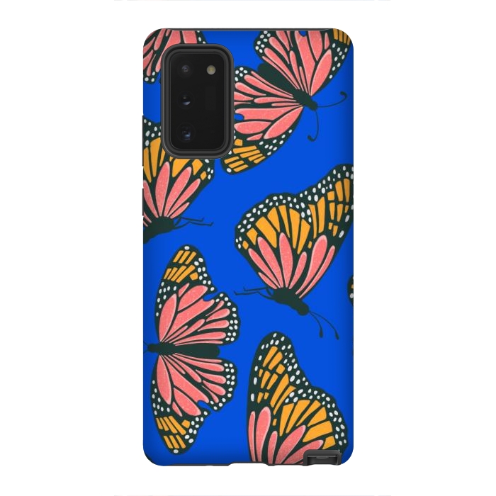 Galaxy Note 20 StrongFit Bright Butterflies by Tiny Thistle Studio
