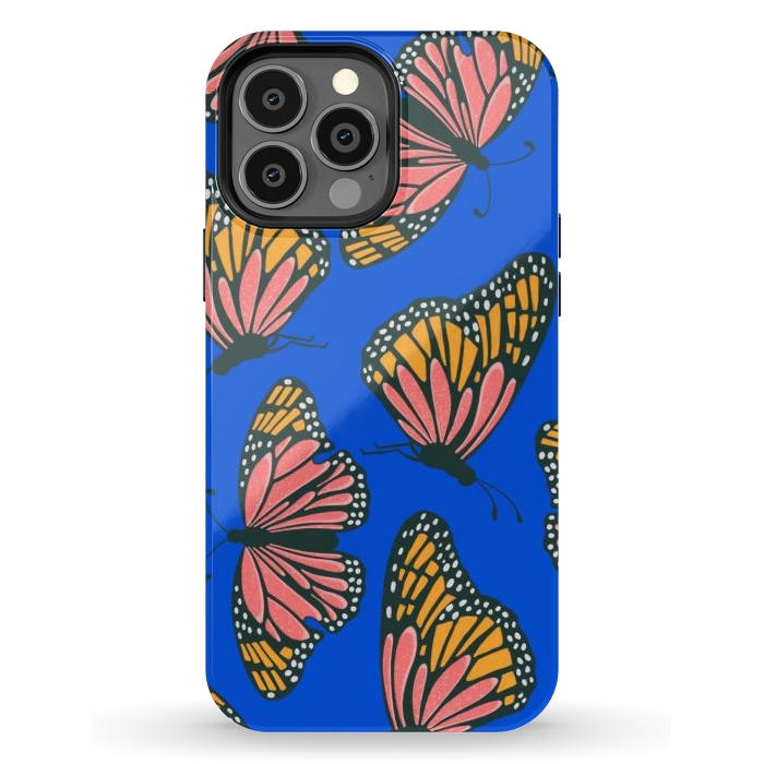 iPhone 13 Pro Max StrongFit Bright Butterflies by Tiny Thistle Studio