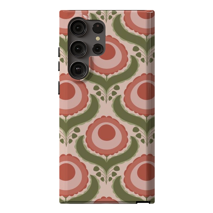 Galaxy S23 Ultra StrongFit Geometric Floral by Tiny Thistle Studio
