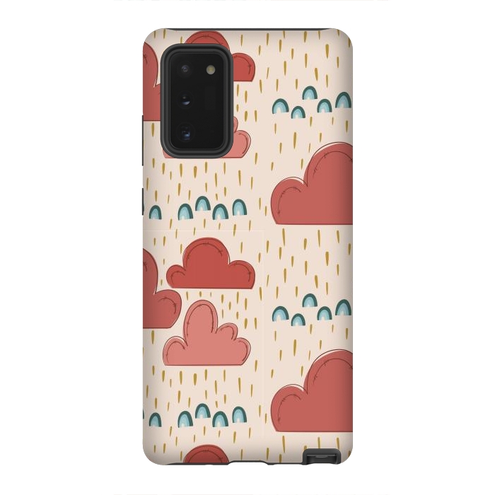 Galaxy Note 20 StrongFit Rainbows & Clouds by Tiny Thistle Studio