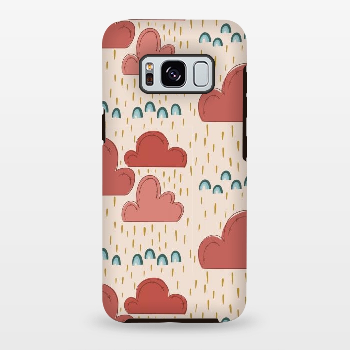 Galaxy S8 plus StrongFit Rainbows & Clouds by Tiny Thistle Studio