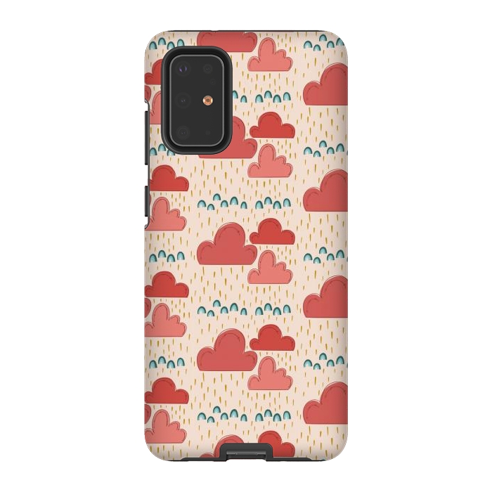 Galaxy S20 Plus StrongFit Rainbows & Clouds by Tiny Thistle Studio