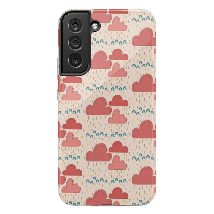 Galaxy S22 plus StrongFit Rainbows & Clouds by Tiny Thistle Studio
