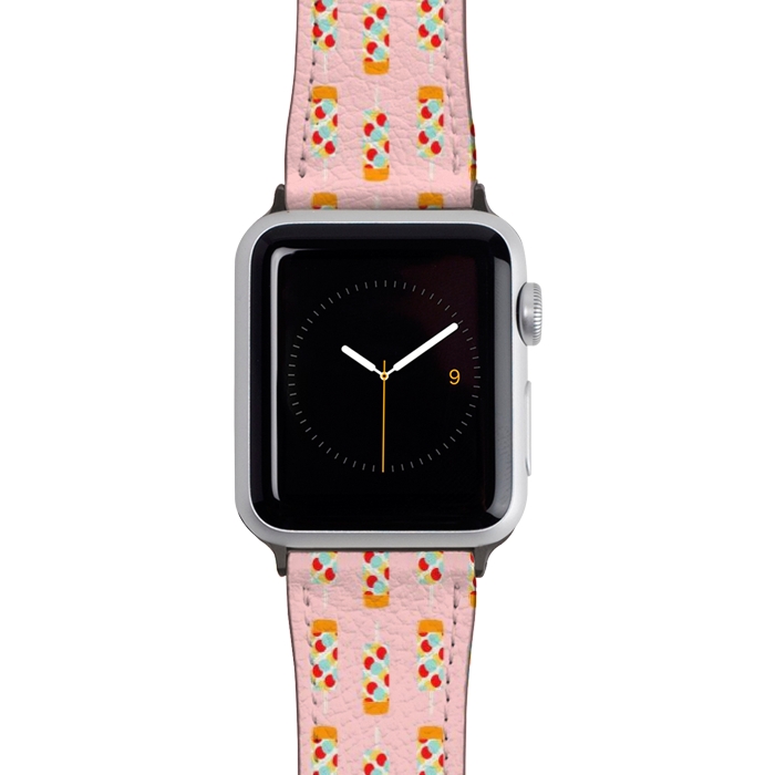 Watch 42mm / 44mm Strap PU leather Ice Cream Push Pops by Tiny Thistle Studio