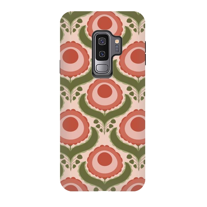 Galaxy S9 plus StrongFit Geometric Floral by Tiny Thistle Studio