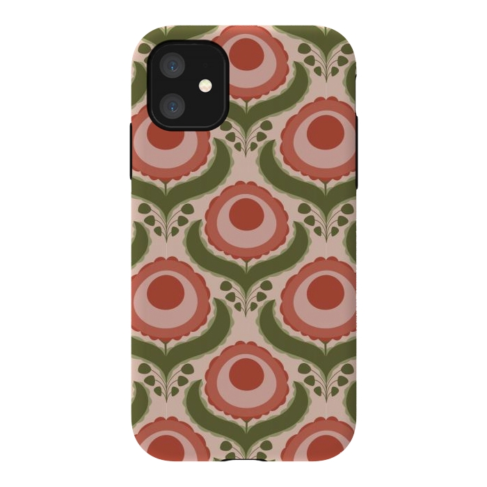 iPhone 11 StrongFit Geometric Floral by Tiny Thistle Studio