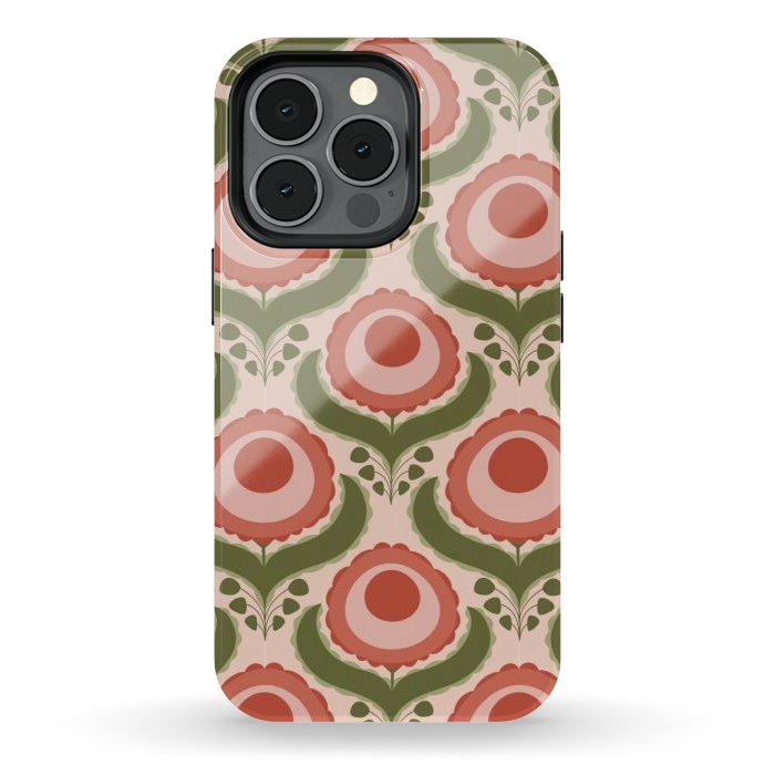 iPhone 13 pro StrongFit Geometric Floral by Tiny Thistle Studio