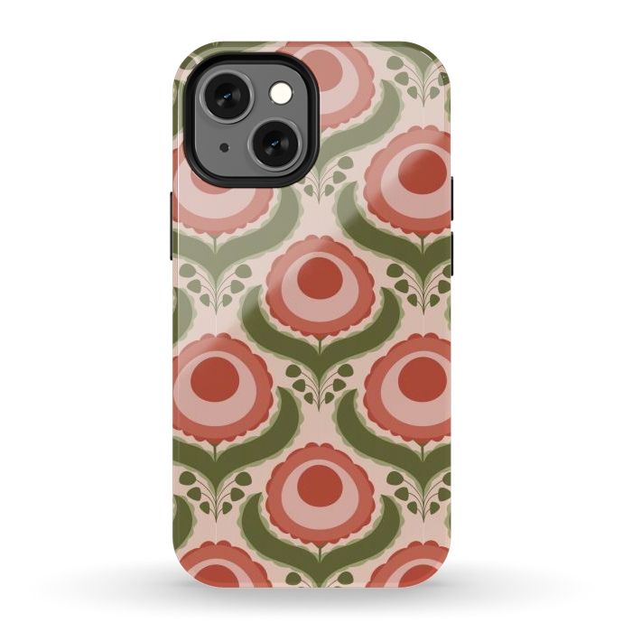 iPhone 13 mini StrongFit Geometric Floral by Tiny Thistle Studio