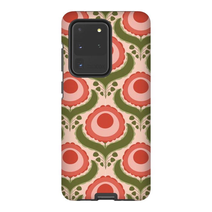 Galaxy S20 Ultra StrongFit Geometric Floral by Tiny Thistle Studio
